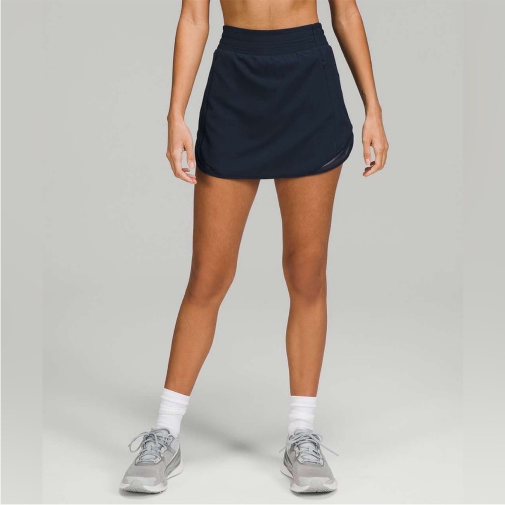 Lululemon Hotty Hot Navy Tennis Skirt